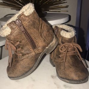 Rustic combat boots